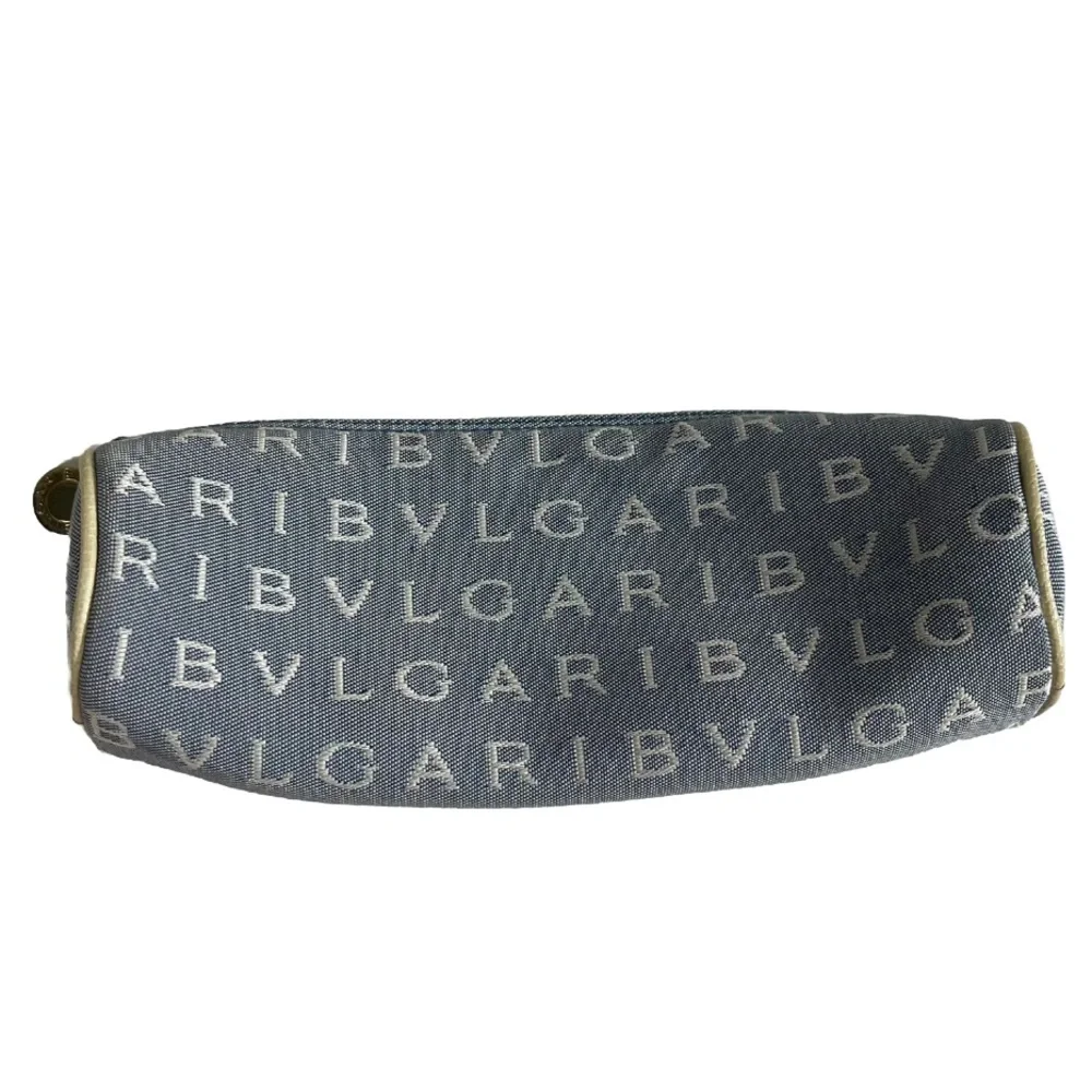 BVLGARI Logo Mania Pouch Canvas Zip Long Wallet